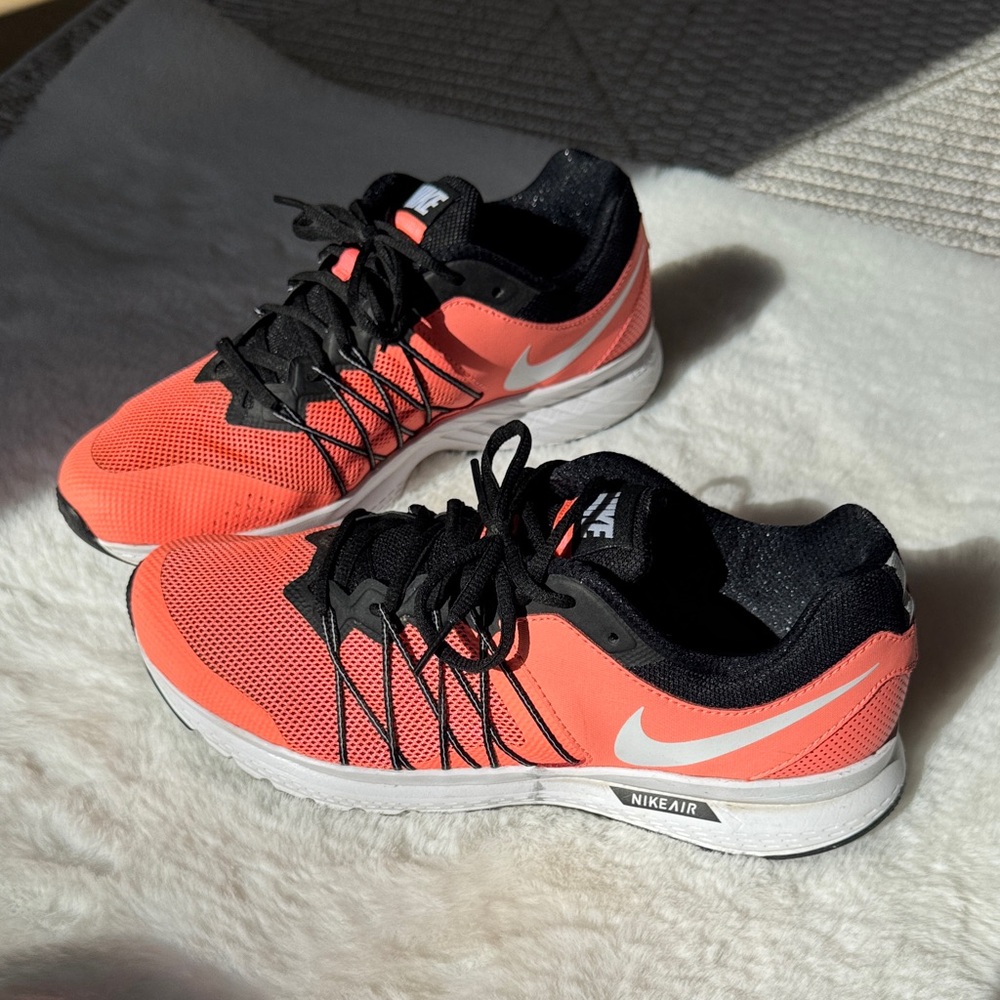 Nike Women's Air Athletic Shoes - Coral and Black